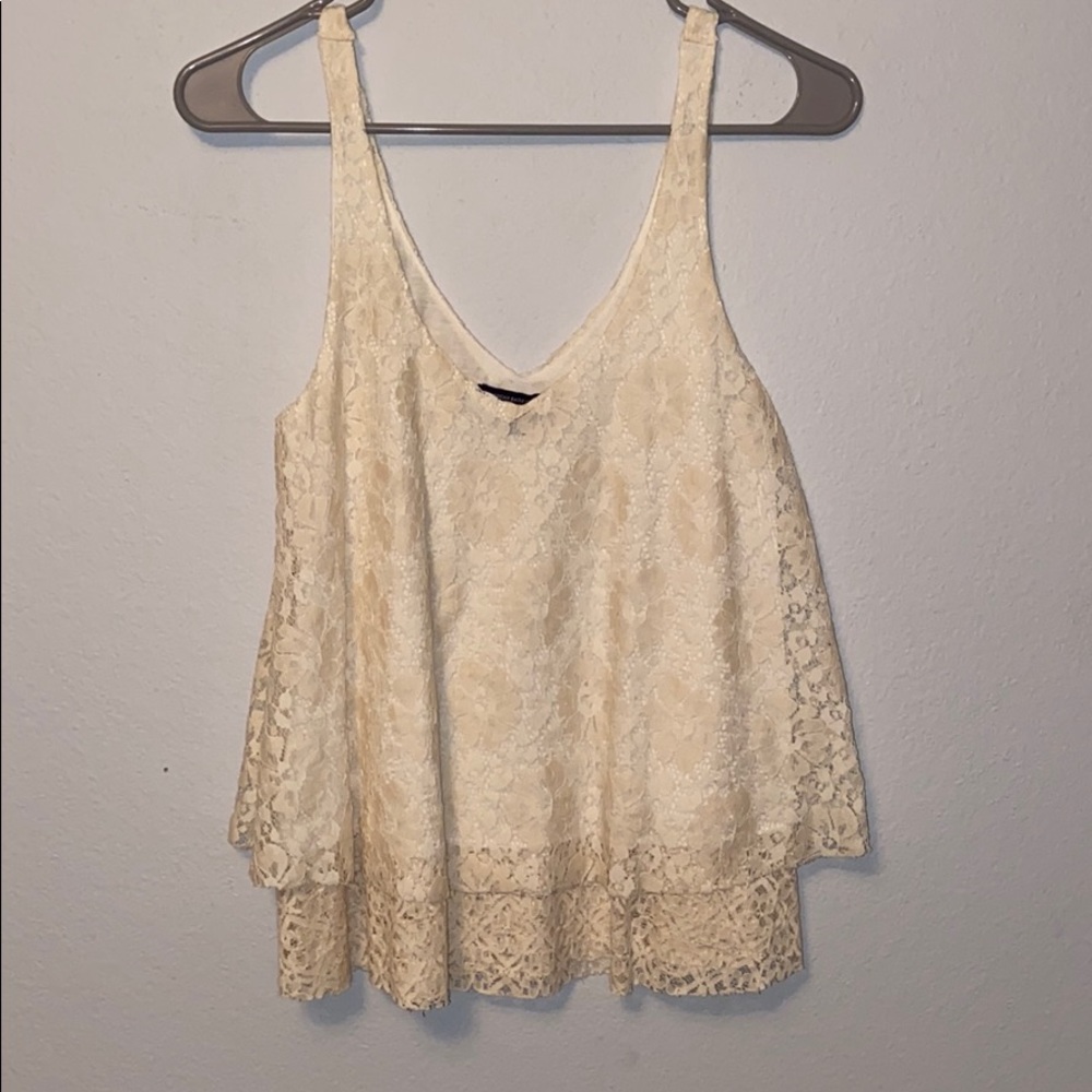 White lace tank top- American Eagle